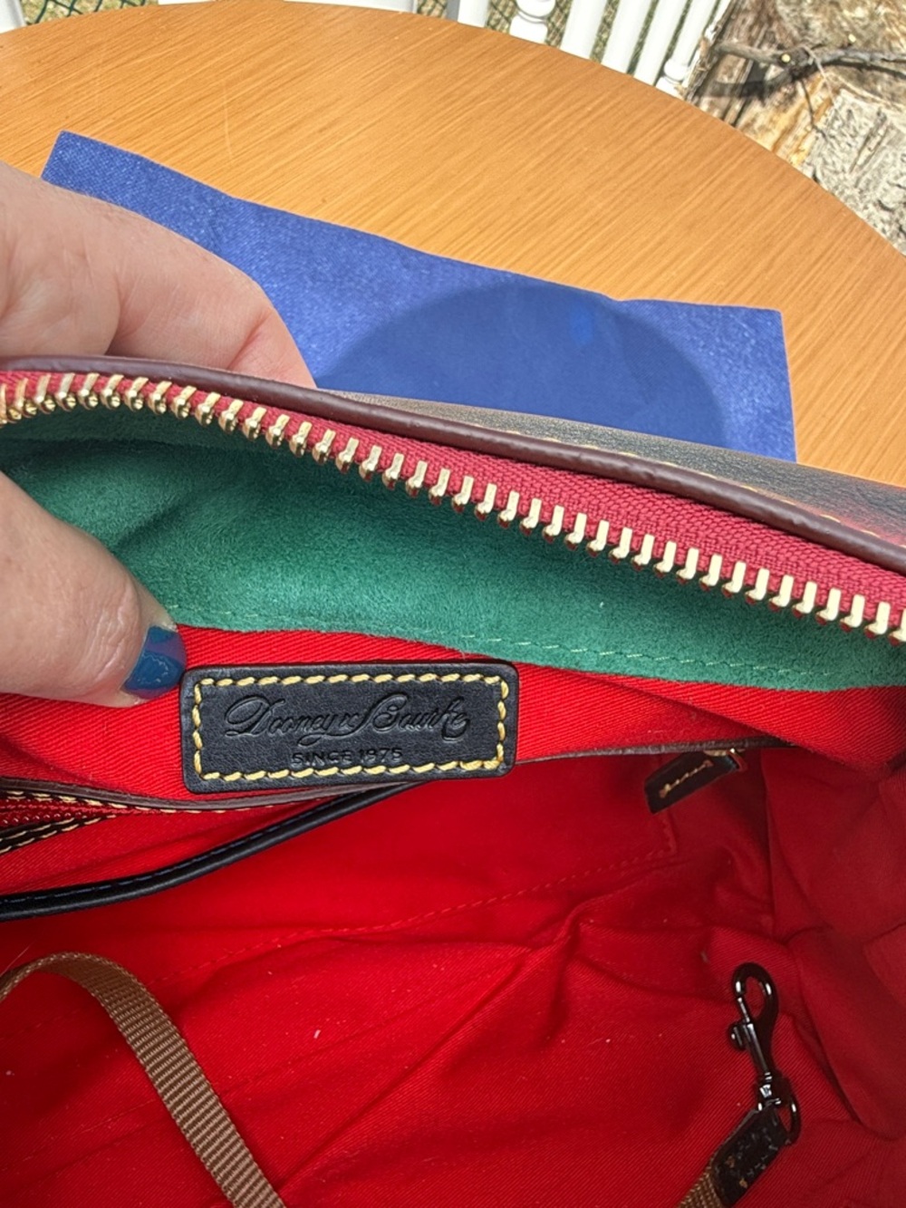 Dooney and Bourke Florentine Mini Satchel Navy EUC - Picture 14 of 14